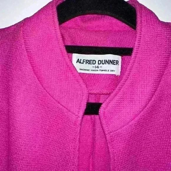 Size 14 Alfred Dunner Hot Pink Zip Up Blazer/Jacket - Picture 3 of 4